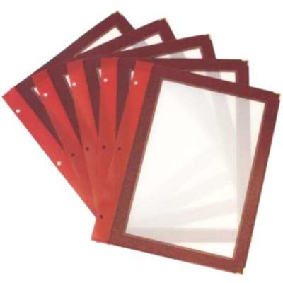 Set of inserts Securit Wood Line A4 - wine red