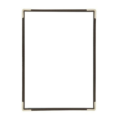 Set of 3 CRYSTAL menus, each 1 x A4, transparent, brown edges