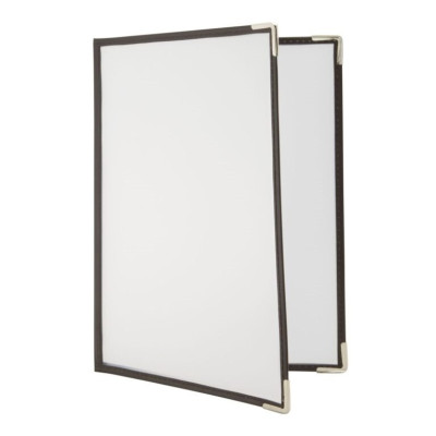 Securit menu with transparent plates 2 x A4 - brown