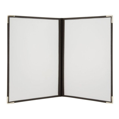 Securit menu with transparent plates 2 x A4 - brown