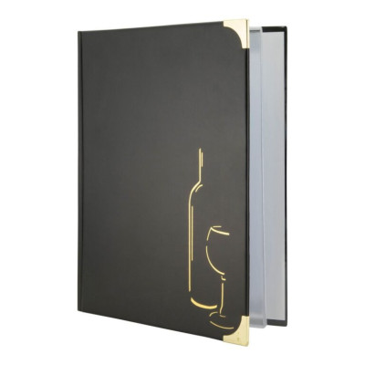 Securit Basic A4 wine list - black
