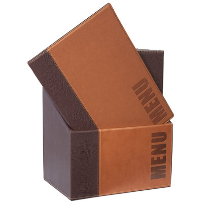 Box with menus Securit Trendy - light brown