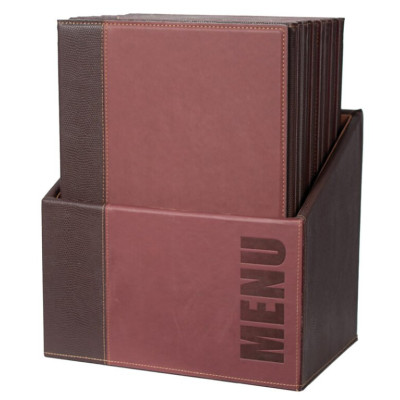 Securit Trendy menu box - burgundy red