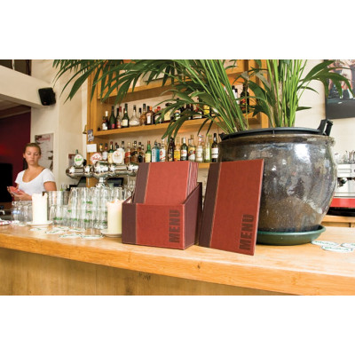 Securit Trendy menu box - burgundy red