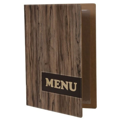 Menu Securit Design A4 - wood