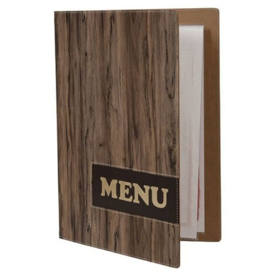 Menu Securit Design A4 - wood