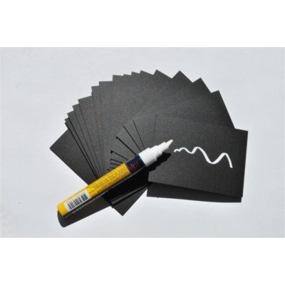 Securit A8 marking labels + white marker