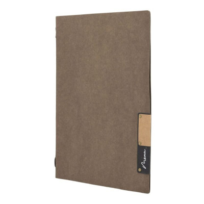 Menu card A4 Nature, with one insert (4 pages), made of cellulose, brown