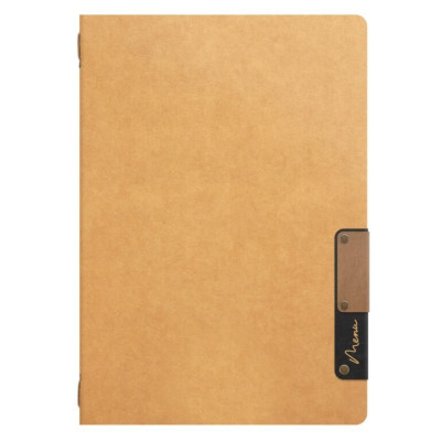 Menu A5 Nature, with one insert (4 pages), made of cellulose, natural