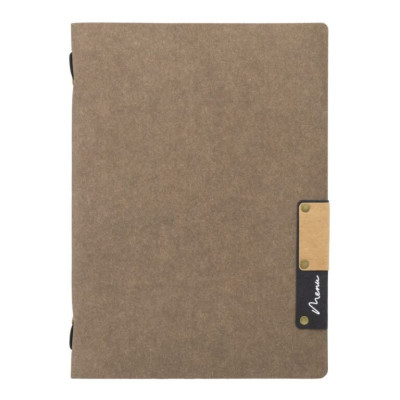 Menu card A5 Nature, with one insert (4 pages), made of cellulose, brown