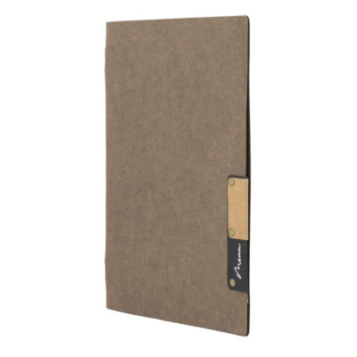 Menu card A5 Nature, with one insert (4 pages), made of cellulose, brown