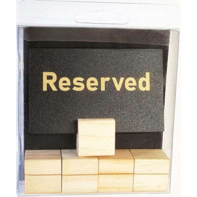 Table reservation tables with the golden inscription "RESERVED", 5 pcs