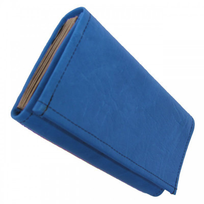 Waitress cashier bag - 2 zippers, leatherette, blue