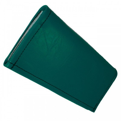 Waitress cashier bag - 2 zippers, leatherette, dark green