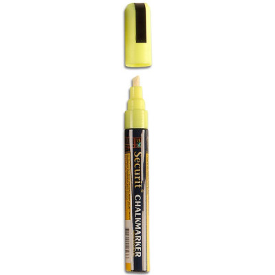 Securit marker with liquid chalk 2 - 6 mm - yellow