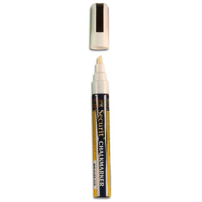 Securit marker with liquid chalk 2 - 6 mm - white