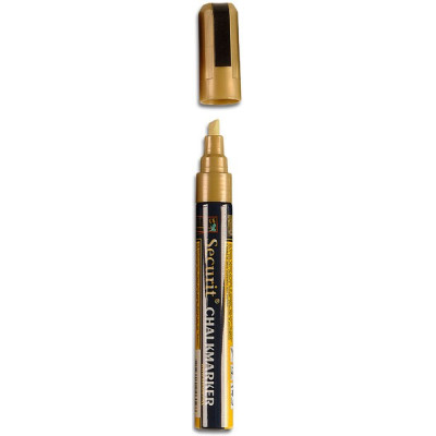 Securit marker with liquid chalk 2 - 6 mm - gold