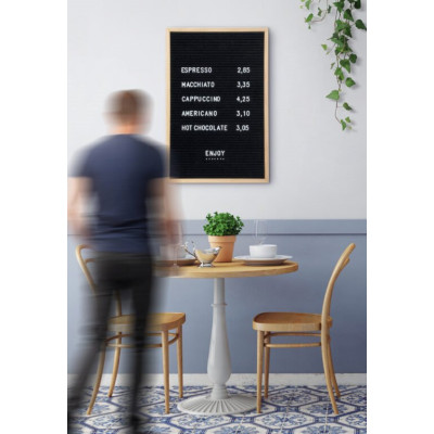 Slide-in board 60x80cm with 252 plastic letters, numbers and symbols