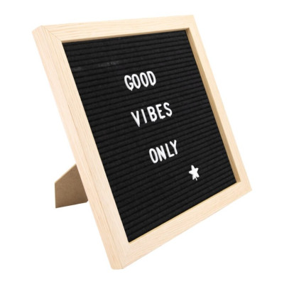 Slide-in board 30x30cm with 170 plastic letters, numbers and symbols