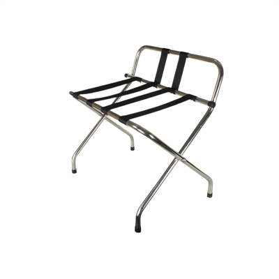 HOTELUM suitcase with backrest, chrome, 67×43×72.5 cm