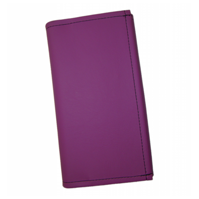 Waitress cashier bag - 2 zippers, leatherette, purple