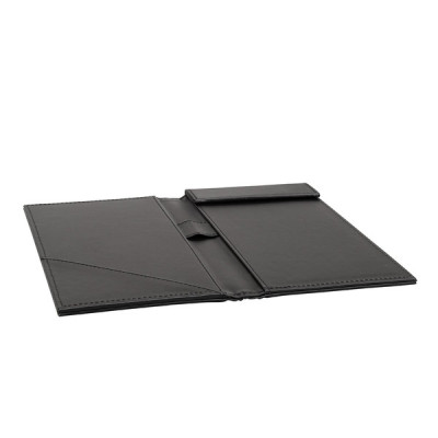 Leather bill plates 128 x 240 x 20 mm The Londoner Noir, black (Sale is possible only in quantities of 5 pieces)