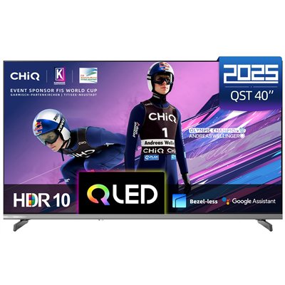 CHiQ L40QST – FHD QLED ultra-thin metallic Google TV, 40” (102 cm), 2+2 year warranty