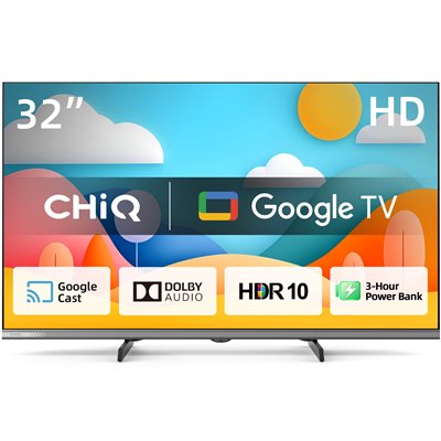 CHiQ L32M9PD - FHD LED Google TV with power bank in a beach bag, 32" (81 cm), Wifi 5G