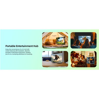 CHiQ L32M9PD - FHD LED Google TV with power bank in a beach bag, 32" (81 cm), Wifi 5G