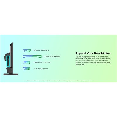 CHiQ L32M9PD - FHD LED Google TV with power bank in a beach bag, 32" (81 cm), Wifi 5G