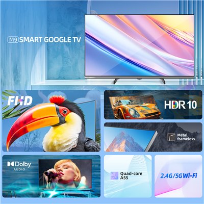 CHiQ L32M9PD - FHD LED Google TV with power bank in a beach bag, 32" (81 cm), Wifi 5G