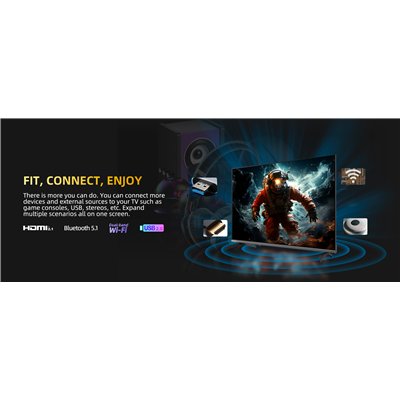 CHiQ U43QST – UHD QLED metallic Google TV with DLG 120 Hz, 43” (109 cm)