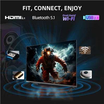 CHiQ U43QST – UHD QLED metallic Google TV with DLG 120 Hz, 43” (109 cm)