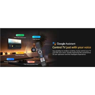 CHiQ U50QST – UHD QLED ultra-thin metallic Google TV with DLG 120 Hz, 50” (127 cm), 2+2 year warranty