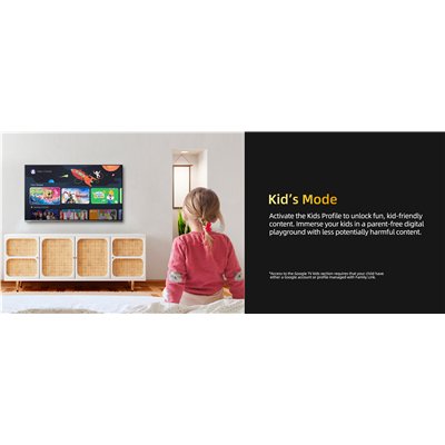 CHiQ U50QST – UHD QLED ultra-thin metallic Google TV with DLG 120 Hz, 50” (127 cm)