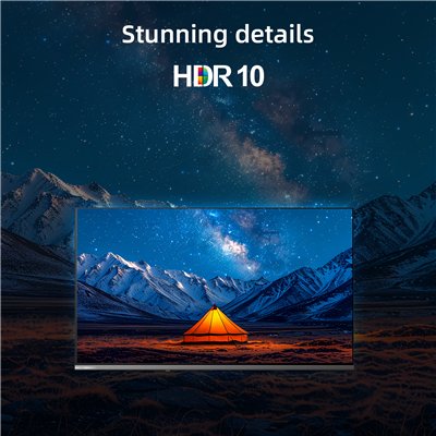 CHiQ U50QST – UHD QLED ultra-thin metallic Google TV with DLG 120 Hz, 50” (127 cm)