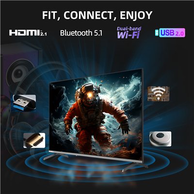 CHiQ U50QST – UHD QLED ultra-thin metallic Google TV with DLG 120 Hz, 50” (127 cm), 2+2 year warranty