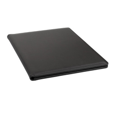 Leather binder A4 without rings 246 x 320 x 30 mm The Londoner Noir, black (Sale is possible only in quantities of 4 pieces)