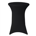 Husă elastică HOTELUM pentru mese de cocktail Ø80 - 85 cm, neagră, 160 g/m²