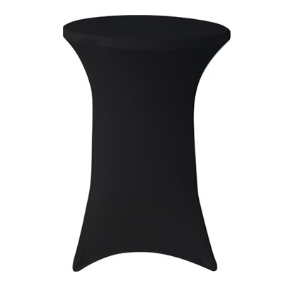 Husă elastică HOTELUM pentru mese de cocktail Ø80 - 85 cm, neagră, 160 g/m²