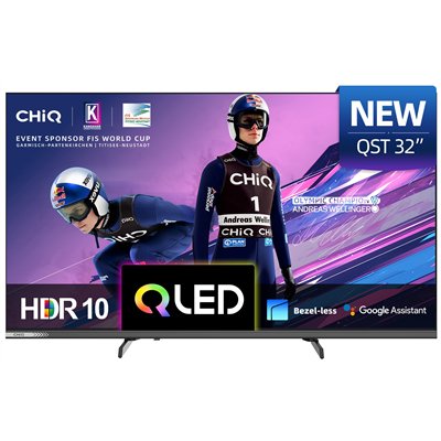 CHiQ L32QST – FHD QLED Google TV bez okvira, 32” (81 cm), ultra tanki, metalni, 2+2 godine jamstva