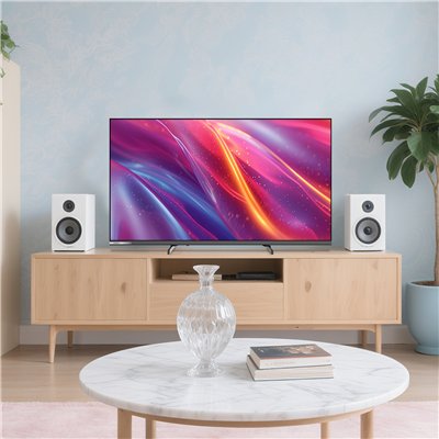 CHiQ L32QST – Televizor Google QLED FHD fără ramă, 32” (81 cm), ultrasubțire, metalic, garanție 2+2 ani