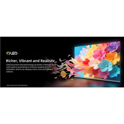 CHiQ L32QST – Televizor Google QLED FHD fără ramă, 32” (81 cm), ultrasubțire, metalic, garanție 2+2 ani