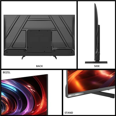 CHiQ L32QST – FHD QLED frameless Google TV, 32” (81 cm), ultra-thin, metallic, 2+2 year warranty