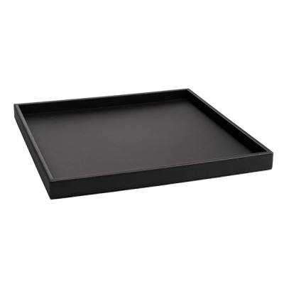 Leather tray for minibar 350 x 30 x 350 mm The Londoner Noir, black