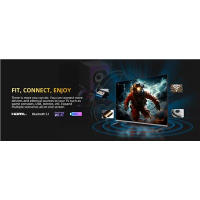 CHiQ U55QST – UHD QLED frameless Google TV with DLG 120 Hz, 55” (140 cm), ultra-thin, 2+2 year warranty