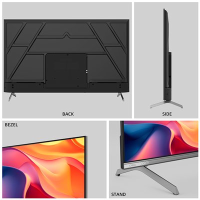 CHiQ U55QST – UHD QLED frameless Google TV with DLG 120 Hz, 55” (140 cm), ultra-thin, 2+2 year warranty