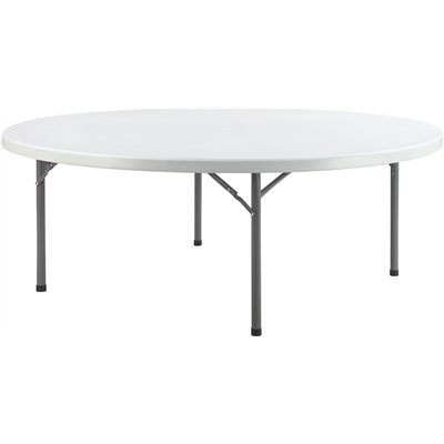 Okrugli preklopni stol Hotelum 152 LIGHT, Ø152 cm, bijeli