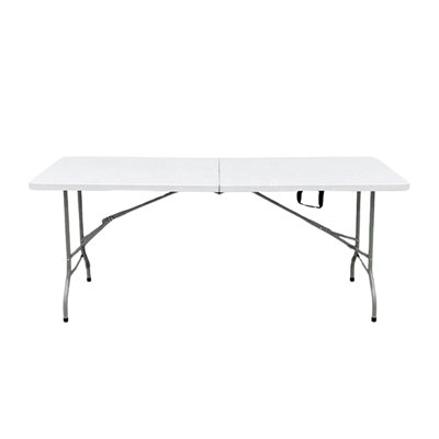 Folding table Hotelum 183 LIGHT 1/2, 183 x 75 cm, white with folding table top