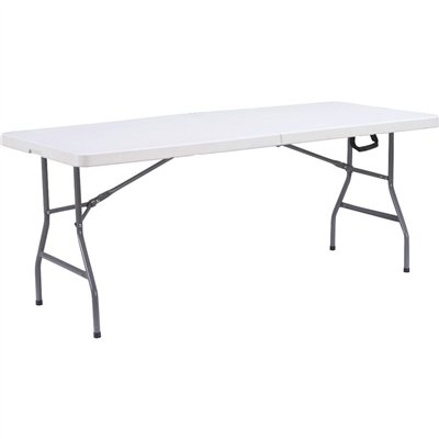 Folding table Hotelum 183 LIGHT 1/2, 183 x 75 cm, white with folding table top